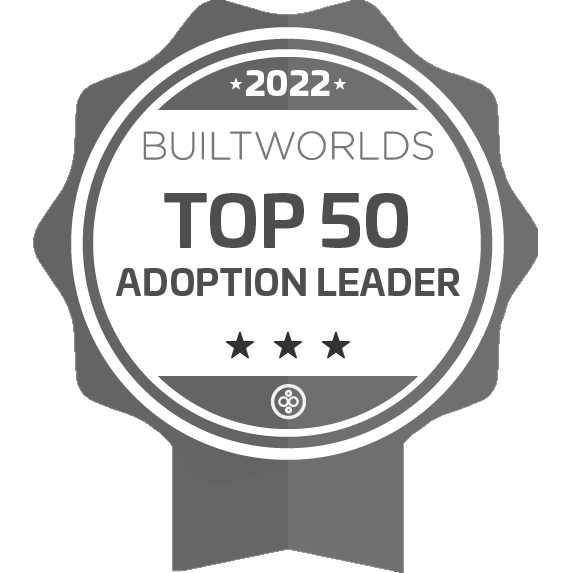 BuiltWorlds 2022 Top 50 Adoption Leader badge